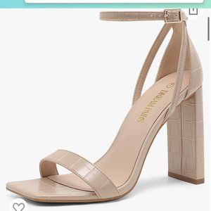 Nude Block Heel